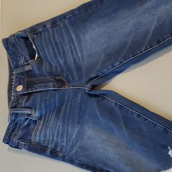 AMERICAN Eagle dark wash 360 next level stretch high rise jeggings - Picture 5 of 8